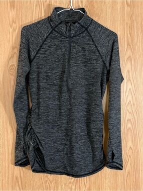 The North Face Dark Charcoal Gray 1/4 Zip Flash Dry Pullover Performance Jacket